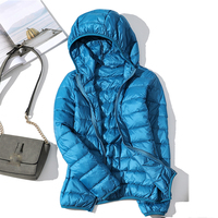 Ultralekka kurtka puchowa 2021 New Parkas basic kurtki zimowe damskie damskie aksamitne płaszcze z kapturem jesień dół kurtki damskie znosić 5
